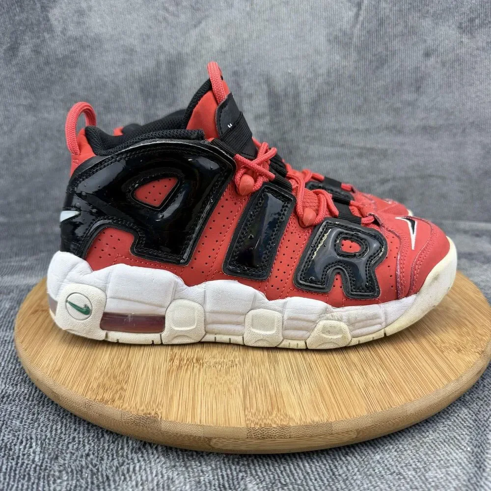 Nike Air More Uptempo 96 Shoes Boys Size 6Y Red Black Basketball DV2205-600